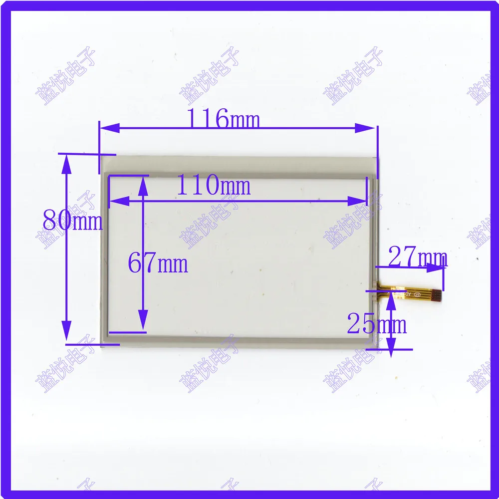 5-inch four-wire resistive touch screen handwriting external screen visualization 110 116 * 80 * 67
5-inch four-wire resistive touch screen handwriting external screen visualization 110 116 * 80 * 67