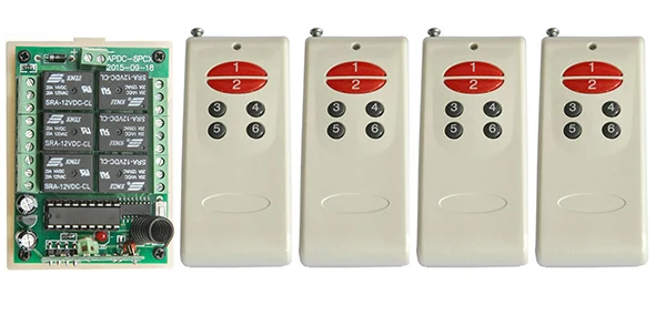 DC12V 6CH 10A RF wireless remote control switch system transmitter & receiver relay Learning Code/lamp/ window
DC12V 6CH 10A RF wireless remote control switch system transmitter & receiver relay Learning Code/lamp/ window