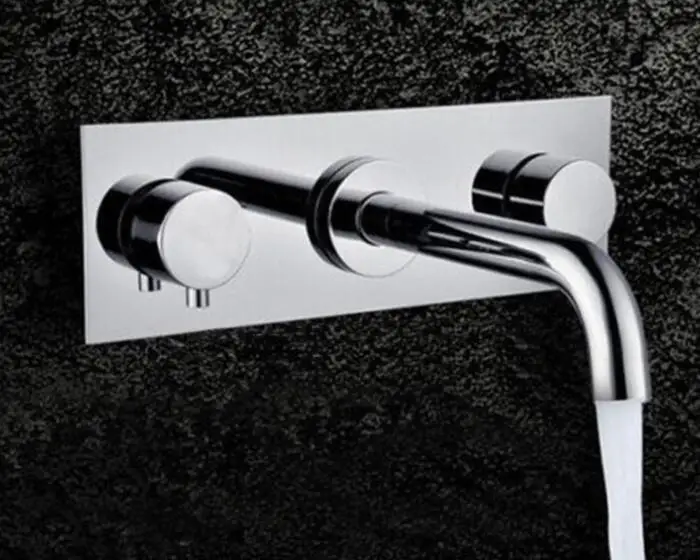 chrome brass double handle lever hot and cold in-wall sink faucet bathroom basin faucet,tap mixer BF001
chrome brass double handle lever hot and cold in-wall sink faucet bathroom basin faucet,tap mixer BF001