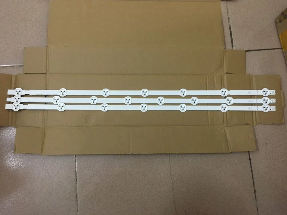 Светодиодные ленты для подсветки LG, 3 шт./компл., 630 мм * 12 мм, 7/8led s A1A2, 32 дюйма, ROW2.1 Rev0.9 TV 6916L-1106A/1105A /1204/1205, новинка 100%
Светодиодные ленты для подсветки LG, 3 шт./компл., 630 мм * 12 мм, 7/8led s A1A2, 32 дюйма, ROW2.1 Rev0.9 TV 6916L-1106A/1105A /1204/1205, новинка 100%