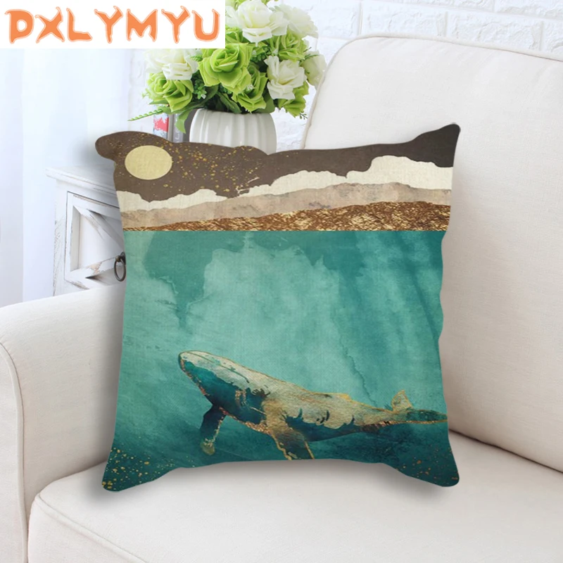 Square Throw Pillow 45x45cm Abstract Landscape Mountain Deer whale Nordic Cushion Back Seat Linen Cushion Sofa Home Decor
Square Throw Pillow 45x45cm Abstract Landscape Mountain Deer whale Nordic Cushion Back Seat Linen Cushion Sofa Home Decor