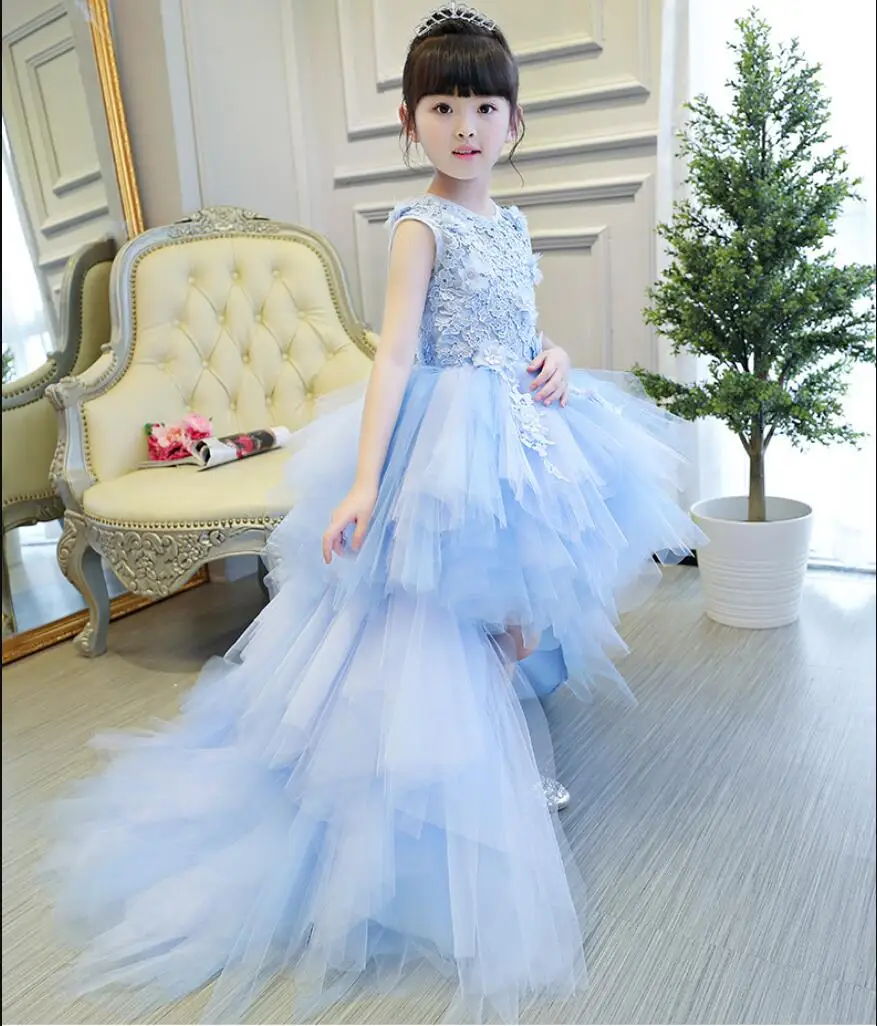 New Formal Dress Girls Clothing Flower Girls Dress For Weddings Appliques Tulle Kids Princess Dresses Long Trailing Party Gown
New Formal Dress Girls Clothing Flower Girls Dress For Weddings Appliques Tulle Kids Princess Dresses Long Trailing Party Gown
