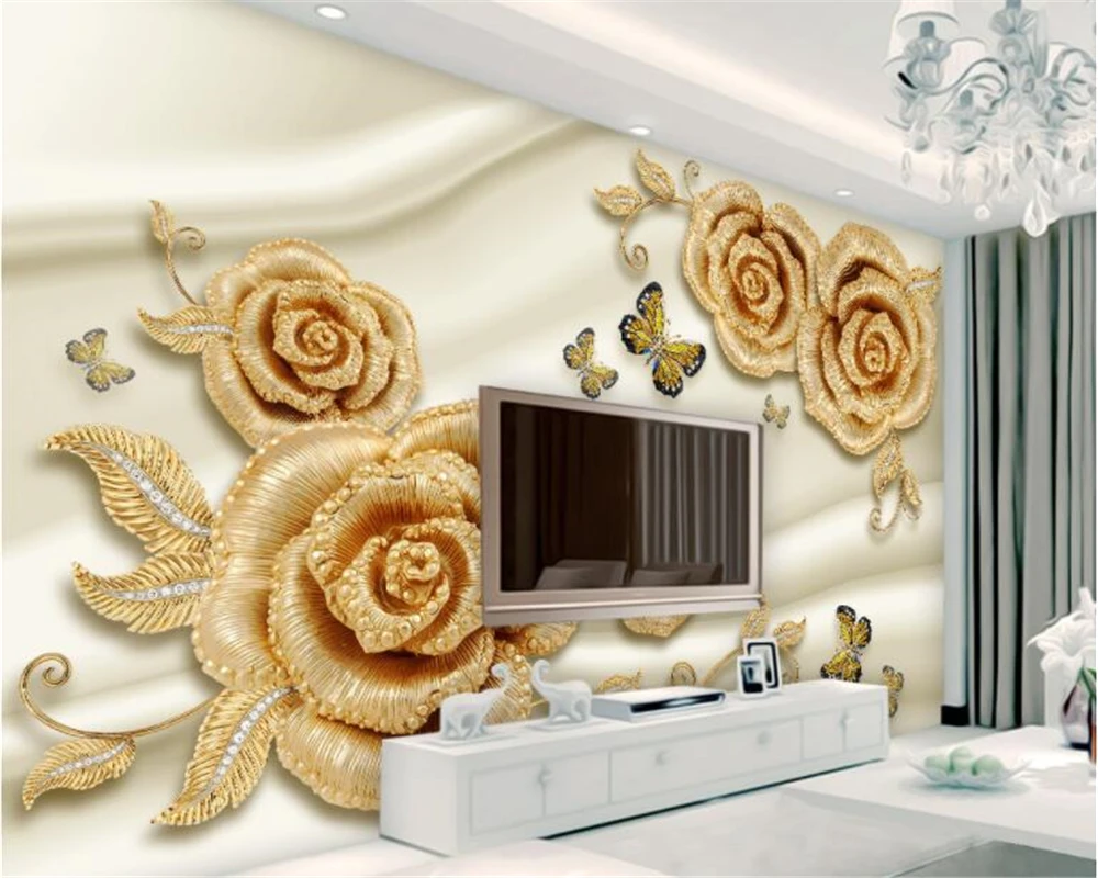 beibehang Luxury fashion personality creative wallpaper gold rose diamond butterfly jewelry TV background wall papel de parede
beibehang Luxury fashion personality creative wallpaper gold rose diamond butterfly jewelry TV background wall papel de parede