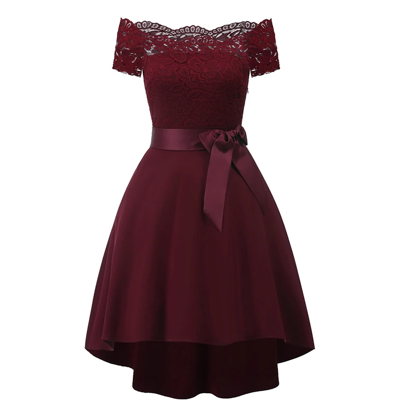 Women Formal Lace Chiffon Dress Sexy Off shoulder Prom Evening Party Woman Dress Elegant Ladies fashion Solid Belted Dresses
Women Formal Lace Chiffon Dress Sexy Off shoulder Prom Evening Party Woman Dress Elegant Ladies fashion Solid Belted Dresses