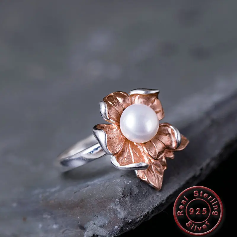 Amxiu Natural Freshwater Pearl Ring 925 Sterling Silver Ring Jewelry Handmade Pink Flower Open Rings For Women Girls Accessories
Amxiu Natural Freshwater Pearl Ring 925 Sterling Silver Ring Jewelry Handmade Pink Flower Open Rings For Women Girls Accessories