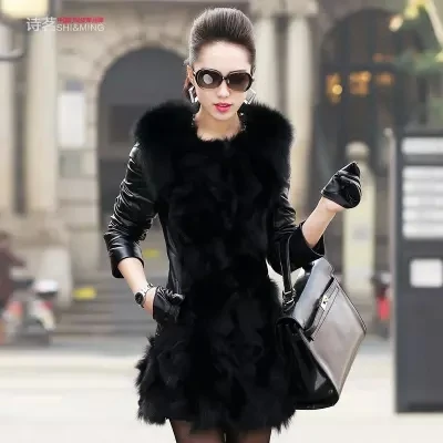 High quality Faux Fur women's 2017 fur one piece sheepskin fox fur female outerwear medium-long overcoat
High quality Faux Fur women's 2017 fur one piece sheepskin fox fur female outerwear medium-long overcoat