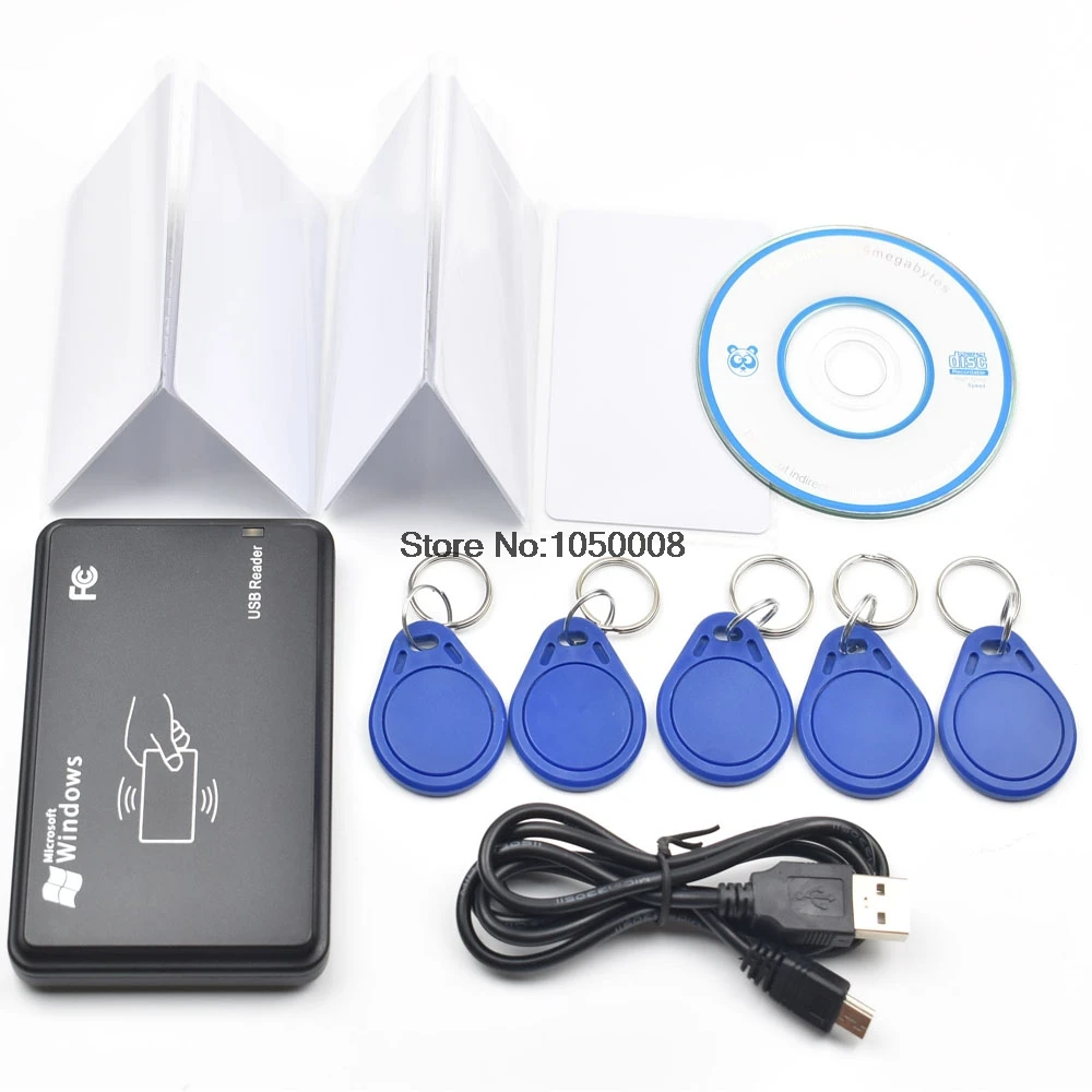 125Khz RFID ID EM Card Reader Writer Copier Duplicater For Access Control +5pcs T5577 Keyfobs Tags+5pcs T5577 Card
125Khz RFID ID EM Card Reader Writer Copier Duplicater For Access Control +5pcs T5577 Keyfobs Tags+5pcs T5577 Card