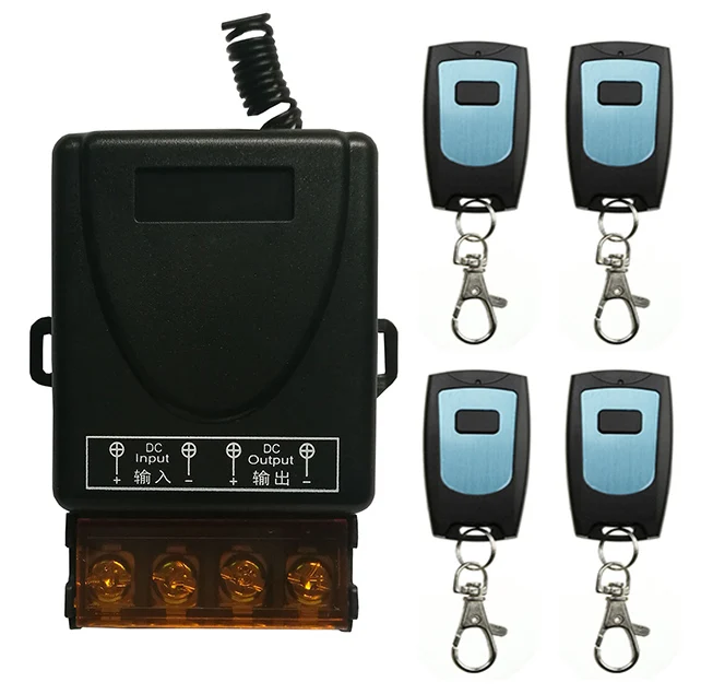 DC12V 24V 36V 48V 1CH 1 CH 30A Relay Remote Control Light Switch Relay Output Radio Receiver Module and Waterproof Transmitter
DC12V 24V 36V 48V 1CH 1 CH 30A Relay Remote Control Light Switch Relay Output Radio Receiver Module and Waterproof Transmitter