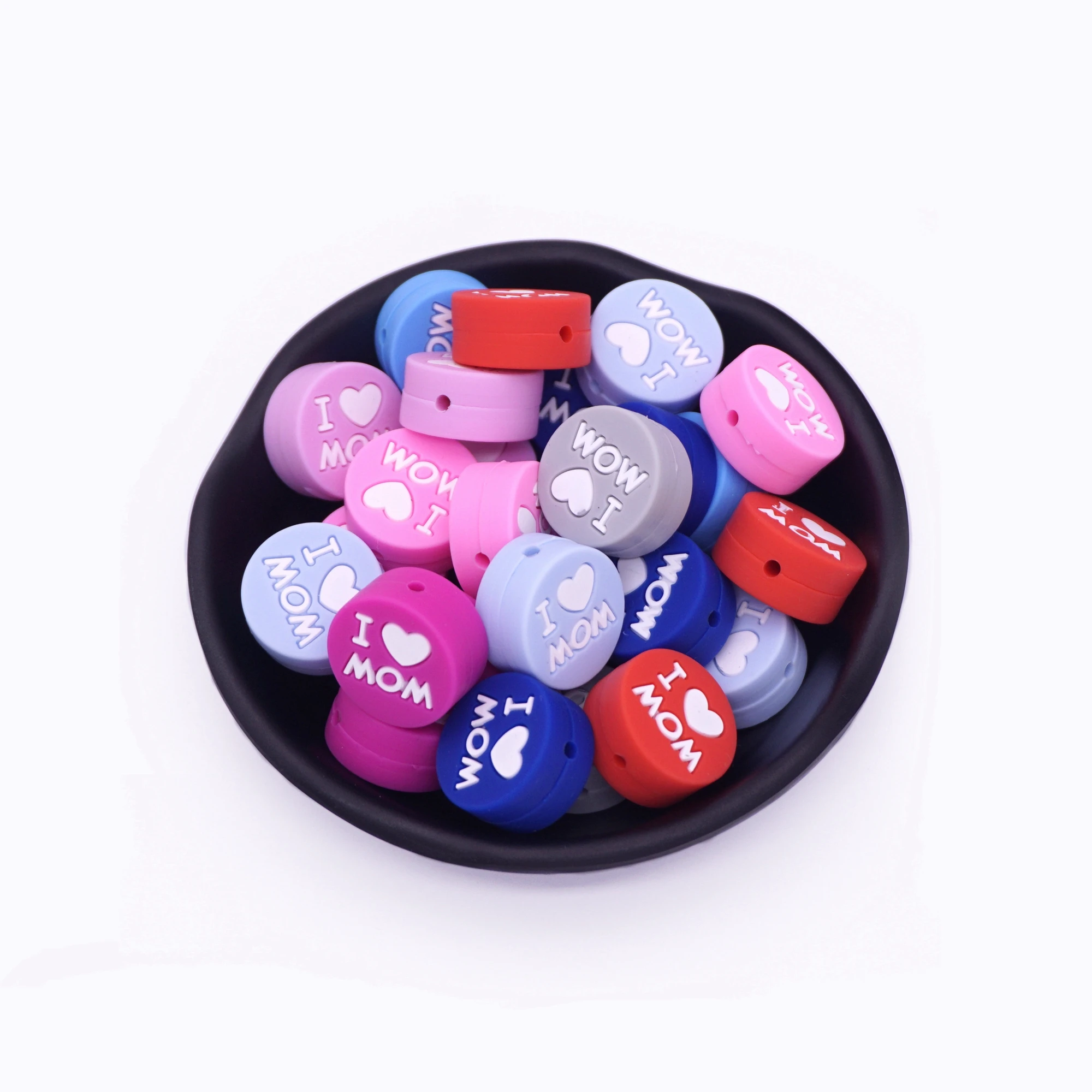 16pcs I Love Mom Silicone Beads 20mm Teething Beads DIY Pacifier Clip Chain Necklace Food Grade Safe Soft Silicone Baby Teether
16pcs I Love Mom Silicone Beads 20mm Teething Beads DIY Pacifier Clip Chain Necklace Food Grade Safe Soft Silicone Baby Teether