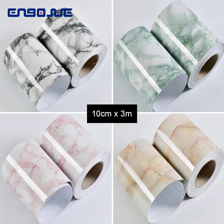 0.1X3M Marble Wall Stickers Self-adhesive PVC Waterproof Tile Stickers Bathroom Toilet Kitchen Wall Decor Diy Border Wallpaper
0.1X3M Marble Wall Stickers Self-adhesive PVC Waterproof Tile Stickers Bathroom Toilet Kitchen Wall Decor Diy Border Wallpaper