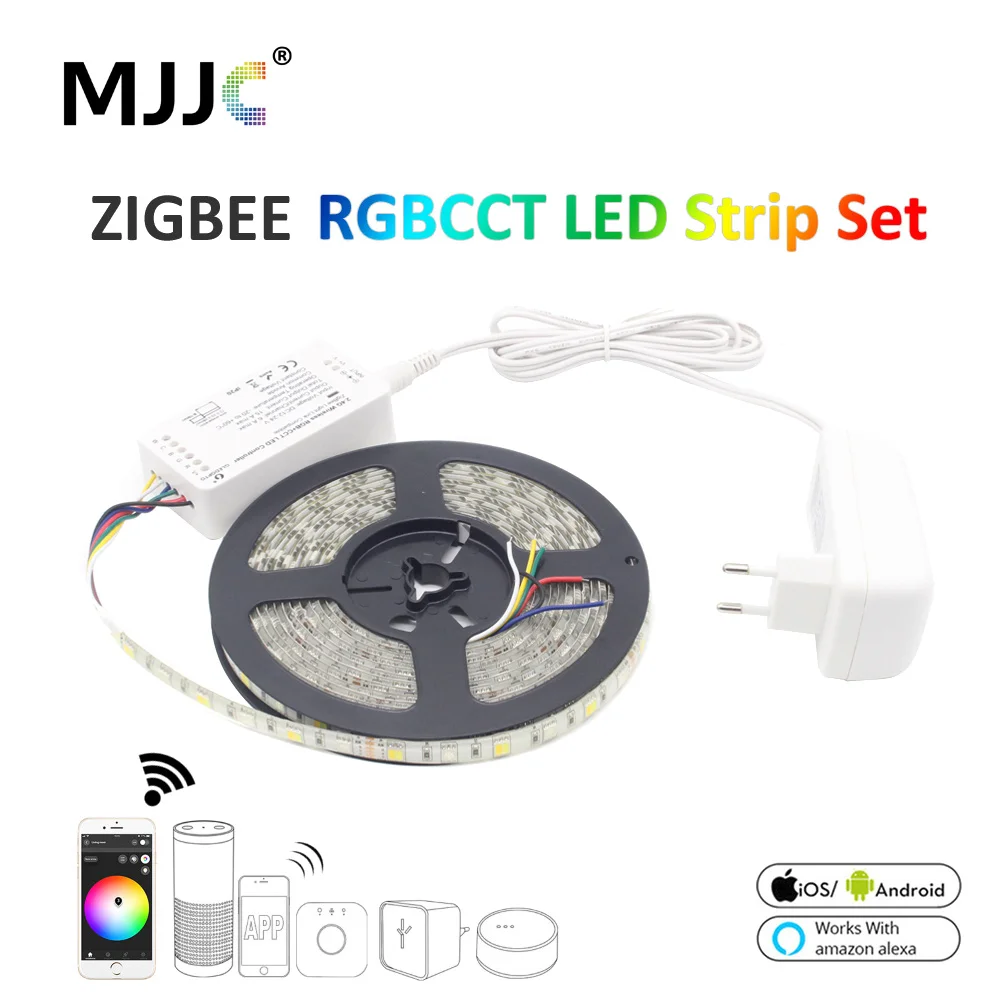 Светодиодная лента Zigbee RGBCCT Smart Водонепроницаемая SMD 5050 12 В 5 м Светодиодная лента Лента ZLL Link Контроллер работает с Alexa Echo
Светодиодная лента Zigbee RGBCCT Smart Водонепроницаемая SMD 5050 12 В 5 м Светодиодная лента Лента ZLL Link Контроллер работает с Alexa Echo