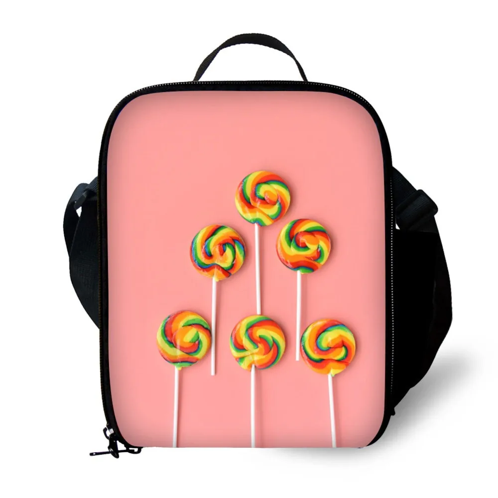 3D color Candy Print Kids Lunch Bag Durable Insulated Lunchbox Small Black Lunch Box for Children Boys Customized cooler Bag
3D color Candy Print Kids Lunch Bag Durable Insulated Lunchbox Small Black Lunch Box for Children Boys Customized cooler Bag