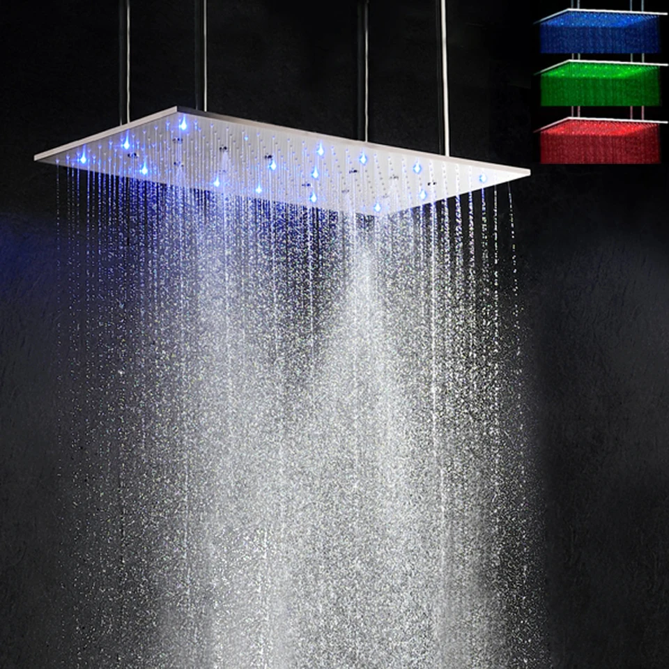 Contemporary Rain Shower Head Water Power LED Bathroom Shower Set Stainless Steel 800X400 MM Brushed Bath Faucet
Contemporary Rain Shower Head Water Power LED Bathroom Shower Set Stainless Steel 800X400 MM Brushed Bath Faucet