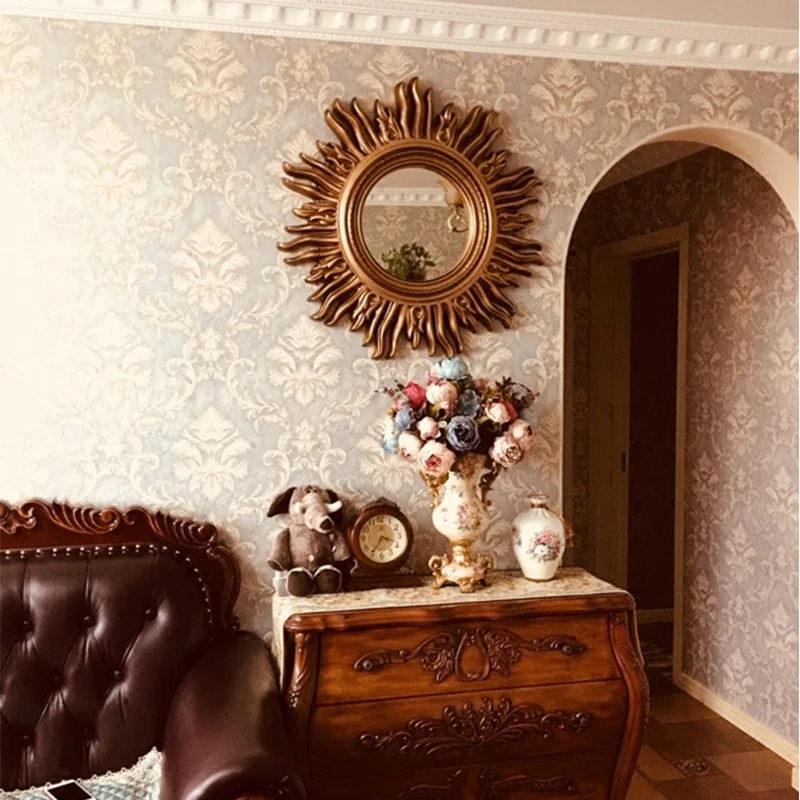 60cmx60cm Modern European Style Living Room Hanging Mirror Sun Decorative Wall Mirror Hanging Wall Decoration Frame
60cmx60cm Modern European Style Living Room Hanging Mirror Sun Decorative Wall Mirror Hanging Wall Decoration Frame