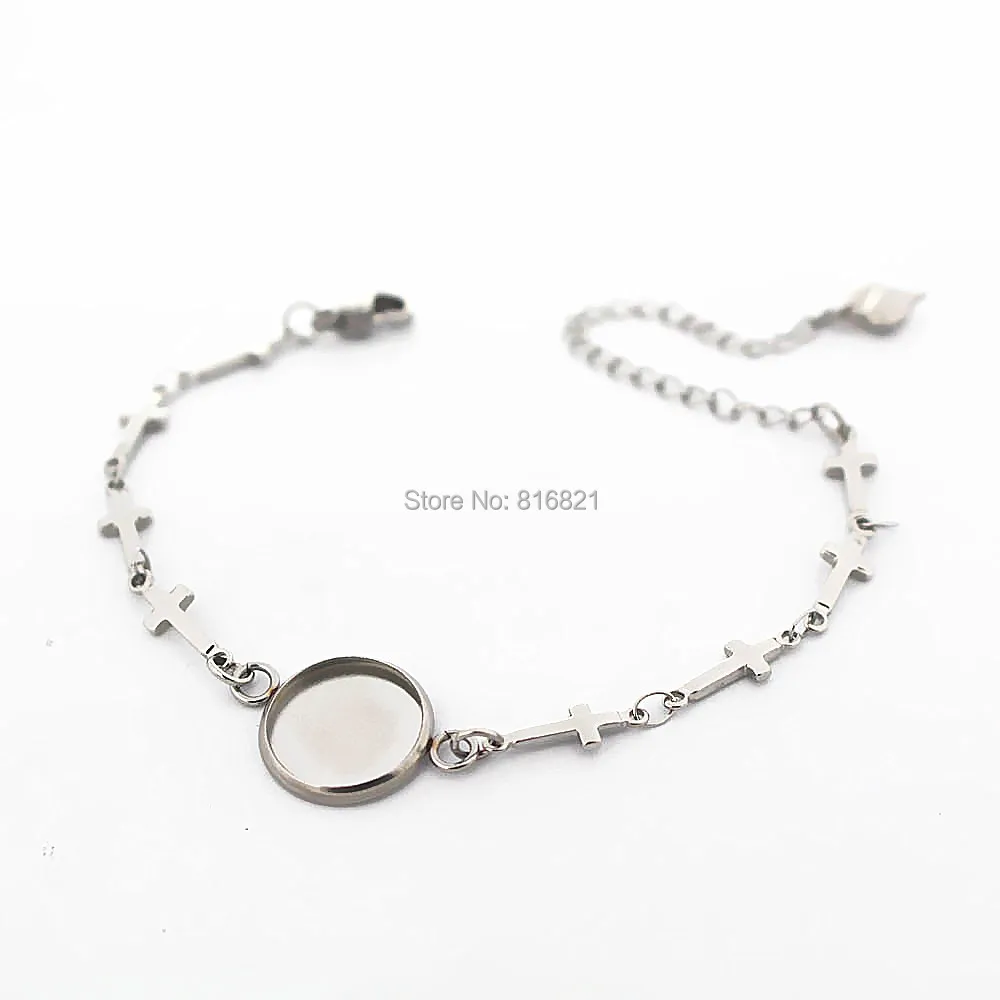 5pcs Stainless Steel Cross Link Chain Bracelet Base 12mm - 20mm Round Smooth Bezel Cameo Settings Lobster Bracelet DIY Finding
5pcs Stainless Steel Cross Link Chain Bracelet Base 12mm - 20mm Round Smooth Bezel Cameo Settings Lobster Bracelet DIY Finding