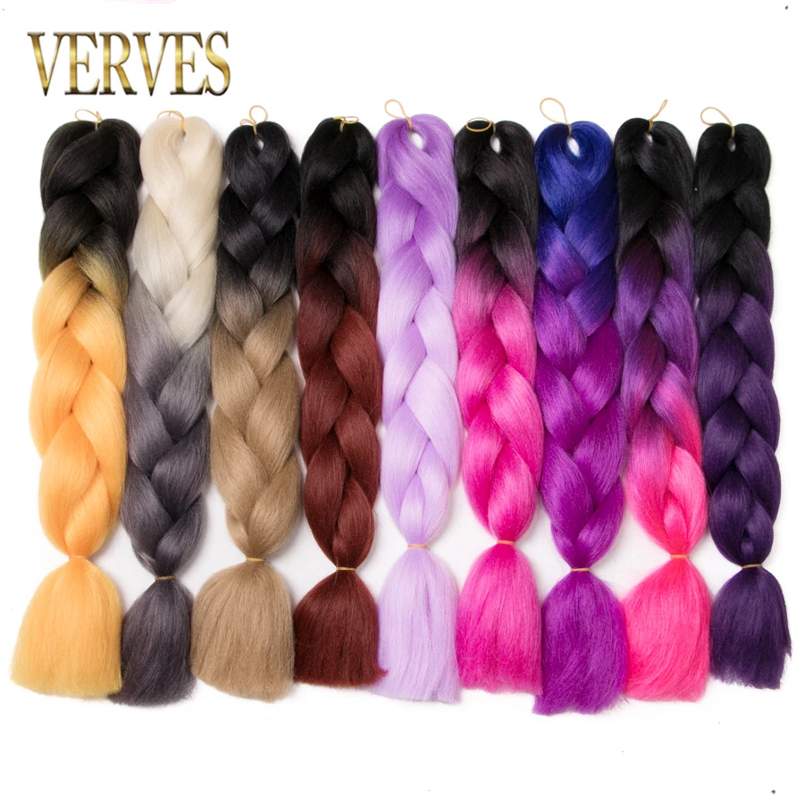 VERVES Synthetic Jumbo Braids 24 inch Box Braiding Hair 100g/Pcs Extensions for Women Ombre Heat Resistant Twist Rainbow Pink
VERVES Synthetic Jumbo Braids 24 inch Box Braiding Hair 100g/Pcs Extensions for Women Ombre Heat Resistant Twist Rainbow Pink