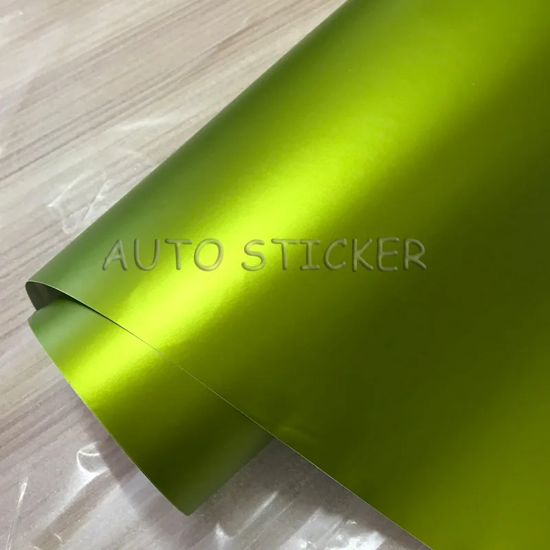 5/10/15/20*1.52M Premium Lemon Green Matte Metallic Chrome Car Vinyl Film Satin Matte Vinyl Air Free Bubble For Vehicle Wraps
5/10/15/20*1.52M Premium Lemon Green Matte Metallic Chrome Car Vinyl Film Satin Matte Vinyl Air Free Bubble For Vehicle Wraps