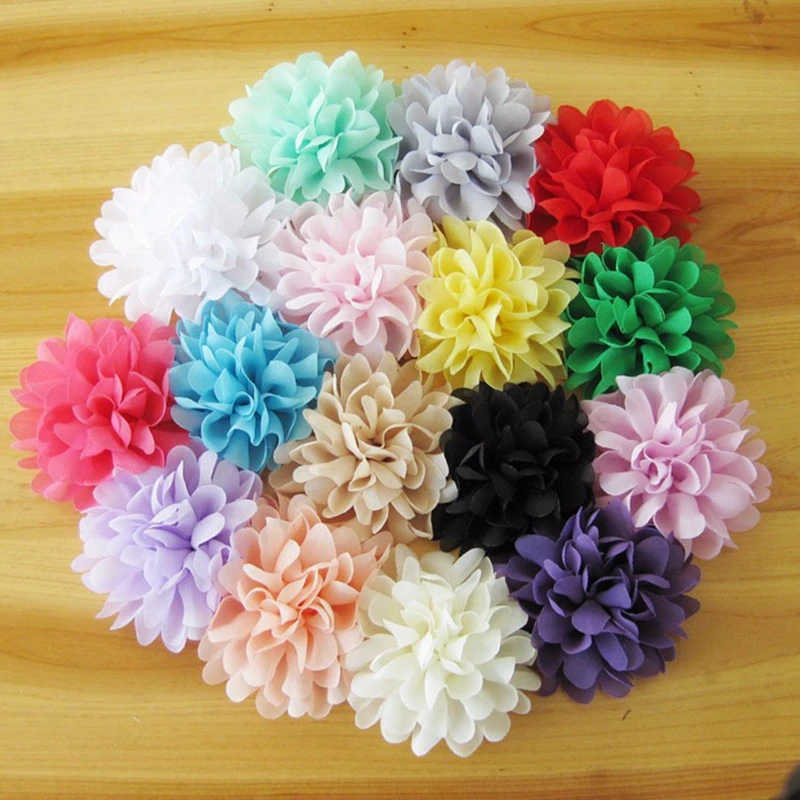 50pcs/lot 4.1" 16colors Hair Clips Chiffon Flowers Flet Flower For Girls Hair Accessories Fluffy Fabric Flowers For Headbands
50pcs/lot 4.1" 16colors Hair Clips Chiffon Flowers Flet Flower For Girls Hair Accessories Fluffy Fabric Flowers For Headbands