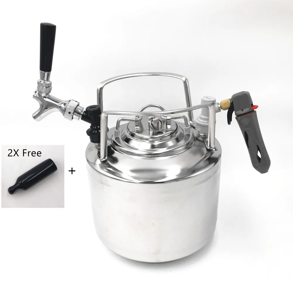 6L Stainless Steel 304 Beer Keg & abeer tap faucet & CO2 charger Kit for Homebrew beer brewing bar
6L Stainless Steel 304 Beer Keg & abeer tap faucet & CO2 charger Kit for Homebrew beer brewing bar