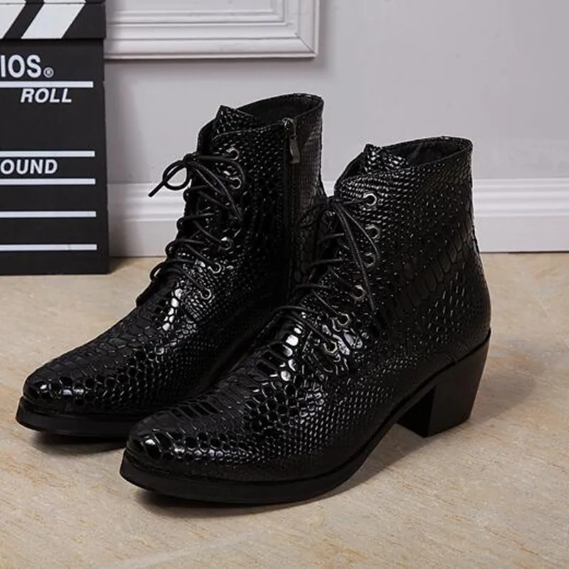 Autumn winter british style cowboy boots mens lace up high heels military boots high top genuine leather work army shoes male
Autumn winter british style cowboy boots mens lace up high heels military boots high top genuine leather work army shoes male
