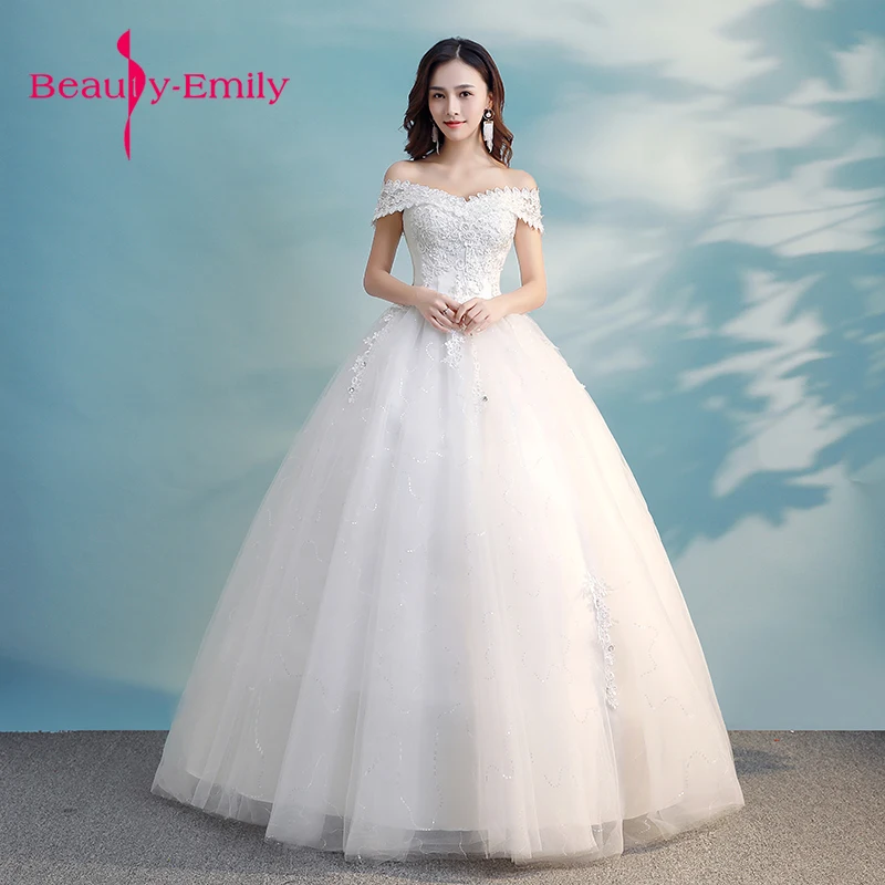 Beauty Emily Wedding Dresses 2019 Elegant White Boat Neck Short Sleeves Lace Up Ball Gown Floor Length Lace Vestido De Novia
Beauty Emily Wedding Dresses 2019 Elegant White Boat Neck Short Sleeves Lace Up Ball Gown Floor Length Lace Vestido De Novia