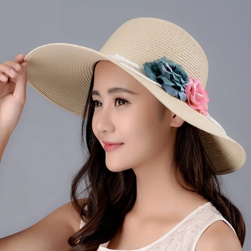 Lady New Straw Sun Hat Female Wide Brim Flowers Sunshade Cap Students Flower Outdoor Cap Beach Folding Sun Cap B-8038
Lady New Straw Sun Hat Female Wide Brim Flowers Sunshade Cap Students Flower Outdoor Cap Beach Folding Sun Cap B-8038