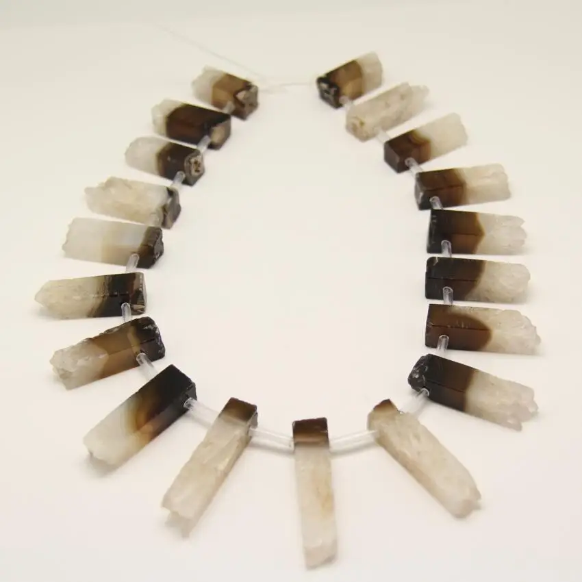 Aprrox 18pcs Strand,Natural White and Black Agates Long Slice Beads,Top Drilled Graduated Stone Rectangle Pendant Jewelry
Aprrox 18pcs Strand,Natural White and Black Agates Long Slice Beads,Top Drilled Graduated Stone Rectangle Pendant Jewelry