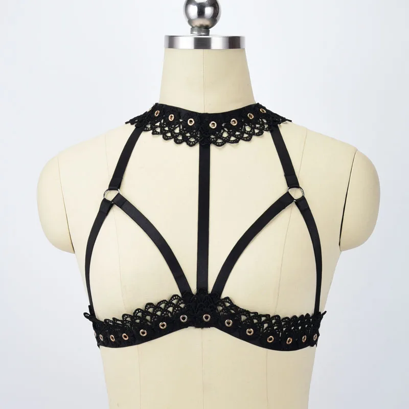Woman Flower Lace BODY Harness Bra Women Gothic Necklace Fetish Lace Cage Bra Body Bondage harness Lingerie Crop Top body cage
Woman Flower Lace BODY Harness Bra Women Gothic Necklace Fetish Lace Cage Bra Body Bondage harness Lingerie Crop Top body cage