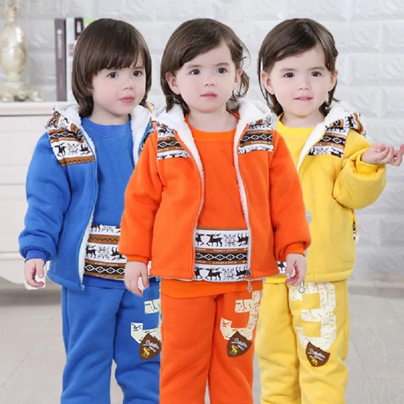 2018 Winter Baby Boys Tracksuit Clothes Sets Hoodies Coat + Pants Sweater 3pc Thick Children Outfits Kid Clothing Girl Outerwear
2018 Winter Baby Boys Tracksuit Clothes Sets Hoodies Coat + Pants Sweater 3pc Thick Children Outfits Kid Clothing Girl Outerwear
