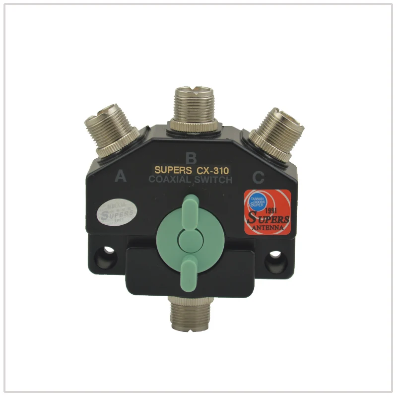 SUPERS CX-301 Coaxial Switches DC-800MHz 1 Pole 3 O/P Position for Ham Two-way Radios
SUPERS CX-301 Coaxial Switches DC-800MHz 1 Pole 3 O/P Position for Ham Two-way Radios
