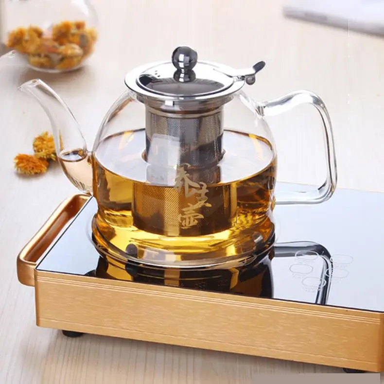 Electric oven uses teapot with steel filter/strainer,1000ml heat resistance pot boiling water and flowers
Electric oven uses teapot with steel filter/strainer,1000ml heat resistance pot boiling water and flowers