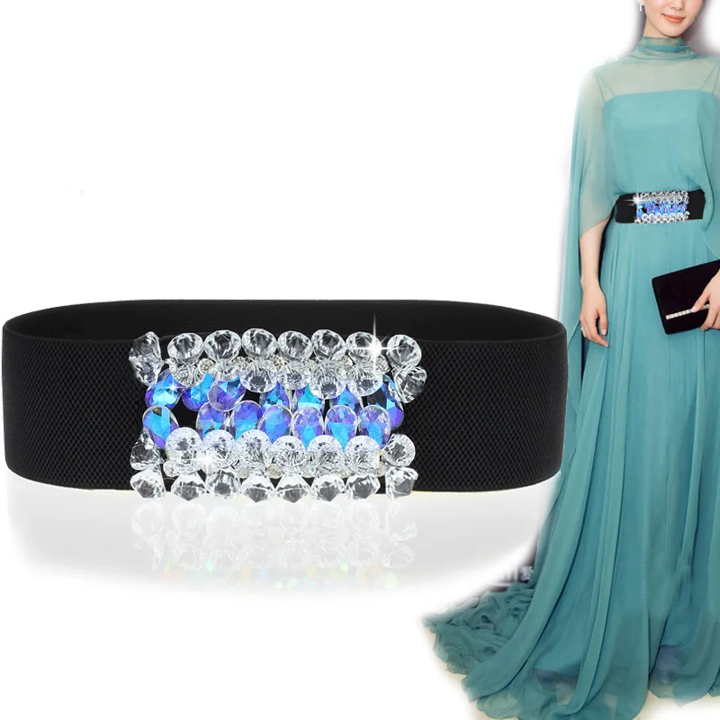 White Black Crystal Women Belt European Caestus Waistband Belt Elastic Band Fashion Ladies Luxury Rhinestone Beaded Waist Belts DP87
White Black Crystal Women Belt European Caestus Waistband Belt Elastic Band Fashion Ladies Luxury Rhinestone Beaded Waist Belts DP87