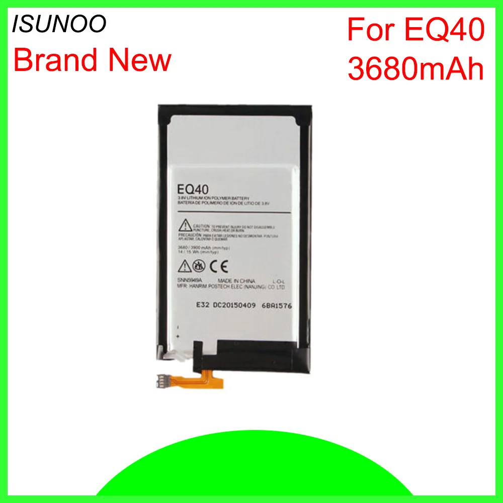 ISUNOO 3680mAh EQ40 Phone Battery For Motorola Moto Droid Turbo XT1225 XT1254 Battery Replacement
ISUNOO 3680mAh EQ40 Phone Battery For Motorola Moto Droid Turbo XT1225 XT1254 Battery Replacement