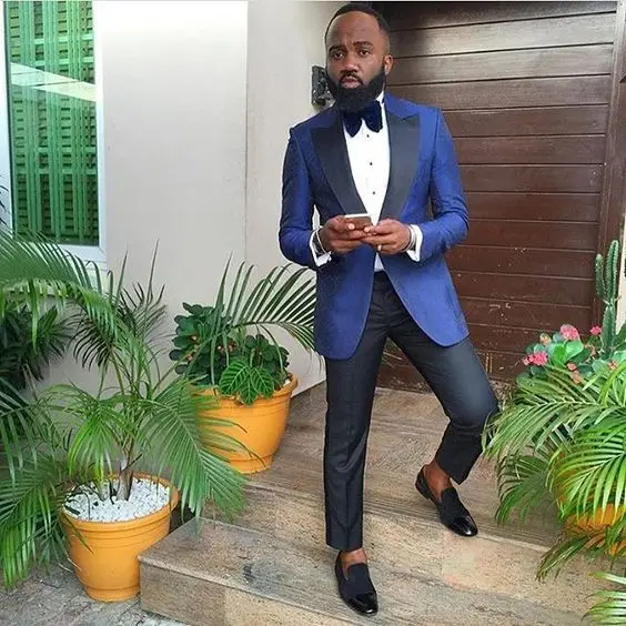 Latest Coat Pant Designs Blue Men Suits For Wedding Black Lapel Formal Tuxedos Slim Fit Groom Best Man Party Prom Man Blazers
Latest Coat Pant Designs Blue Men Suits For Wedding Black Lapel Formal Tuxedos Slim Fit Groom Best Man Party Prom Man Blazers