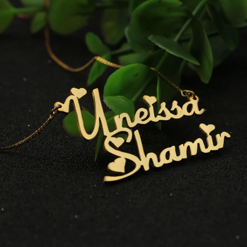Solid Silver Two Layer Pendant Customized Name Heart Necklace 925 Silver Couple Nameplate Jewelry Christmas Gift
Solid Silver Two Layer Pendant Customized Name Heart Necklace 925 Silver Couple Nameplate Jewelry Christmas Gift
