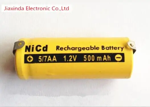 NEW battery 5/7AA 1.2V 500mAh 5/7AA1.2V500mAh Ni-Cd Rechargeable batteries Razor battery with leg
NEW battery 5/7AA 1.2V 500mAh 5/7AA1.2V500mAh Ni-Cd Rechargeable batteries Razor battery with leg