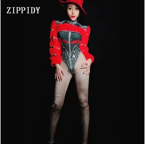 fashion Red Big Sleeves Rhinestones Spandex Women's Jazz Dance Bodysuit Sexy Leggings Nightclub Female Singer Costume Outfit
fashion Red Big Sleeves Rhinestones Spandex Women's Jazz Dance Bodysuit Sexy Leggings Nightclub Female Singer Costume Outfit
