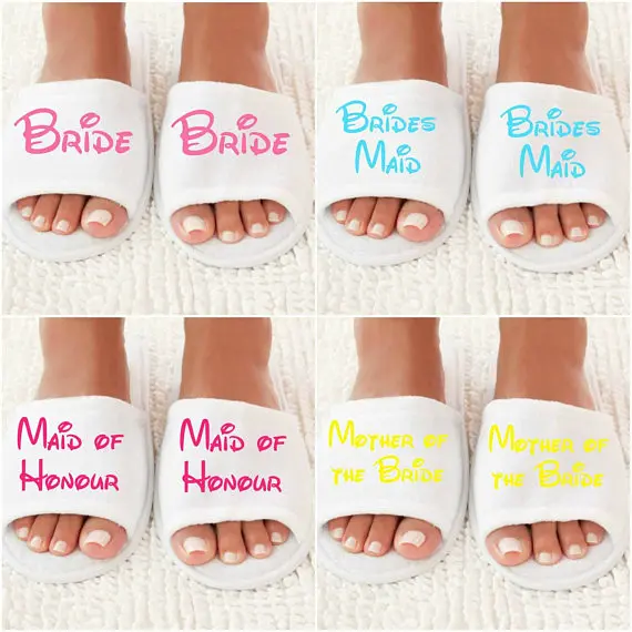 CUSTOMZIED castle wedding bridesmaid bride spa slippers Matron of honor Bachelorette bridal shower party favors company gifts
CUSTOMZIED castle wedding bridesmaid bride spa slippers Matron of honor Bachelorette bridal shower party favors company gifts