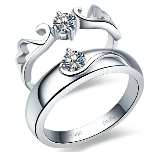 Angel's Style Pair Rings Genuine 0.5Ct Moissanite Couple's Rings Real 18K White Gold Ring Promise Wedding Jewelry Forever
Angel's Style Pair Rings Genuine 0.5Ct Moissanite Couple's Rings Real 18K White Gold Ring Promise Wedding Jewelry Forever