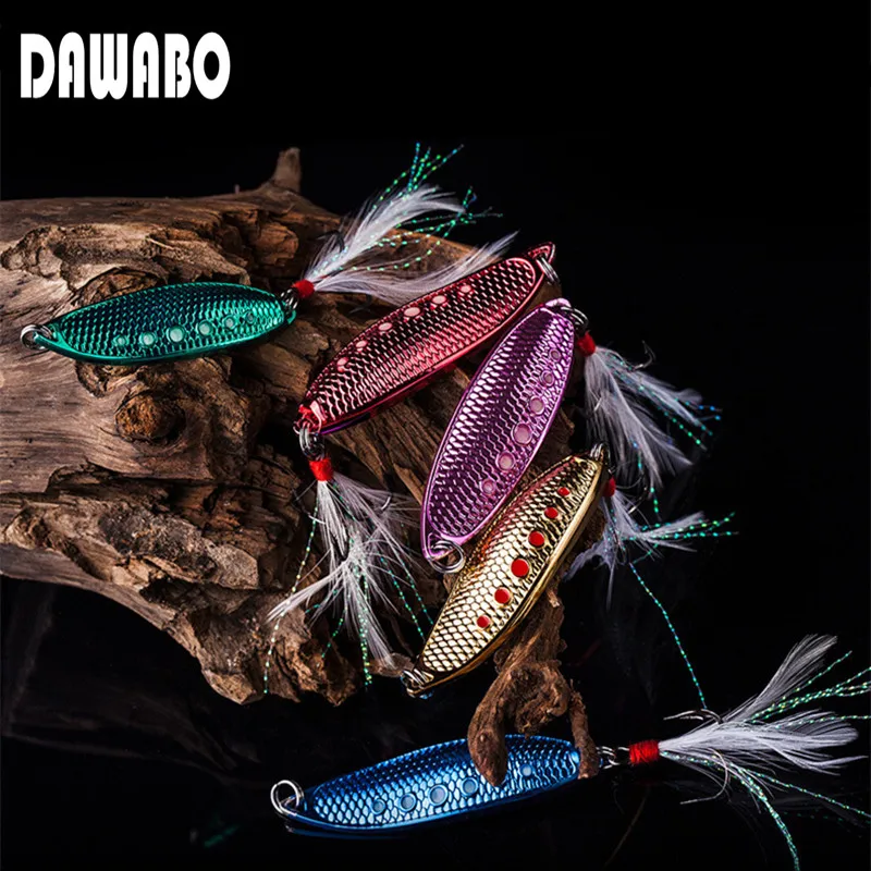 DAWOBO 5 Pcs box-packed fishing metal lure 7g 10g 15g 20g simulation leech Fish hook with feather Bass 3D Fishing Accessory
DAWOBO 5 Pcs box-packed fishing metal lure 7g 10g 15g 20g simulation leech Fish hook with feather Bass 3D Fishing Accessory