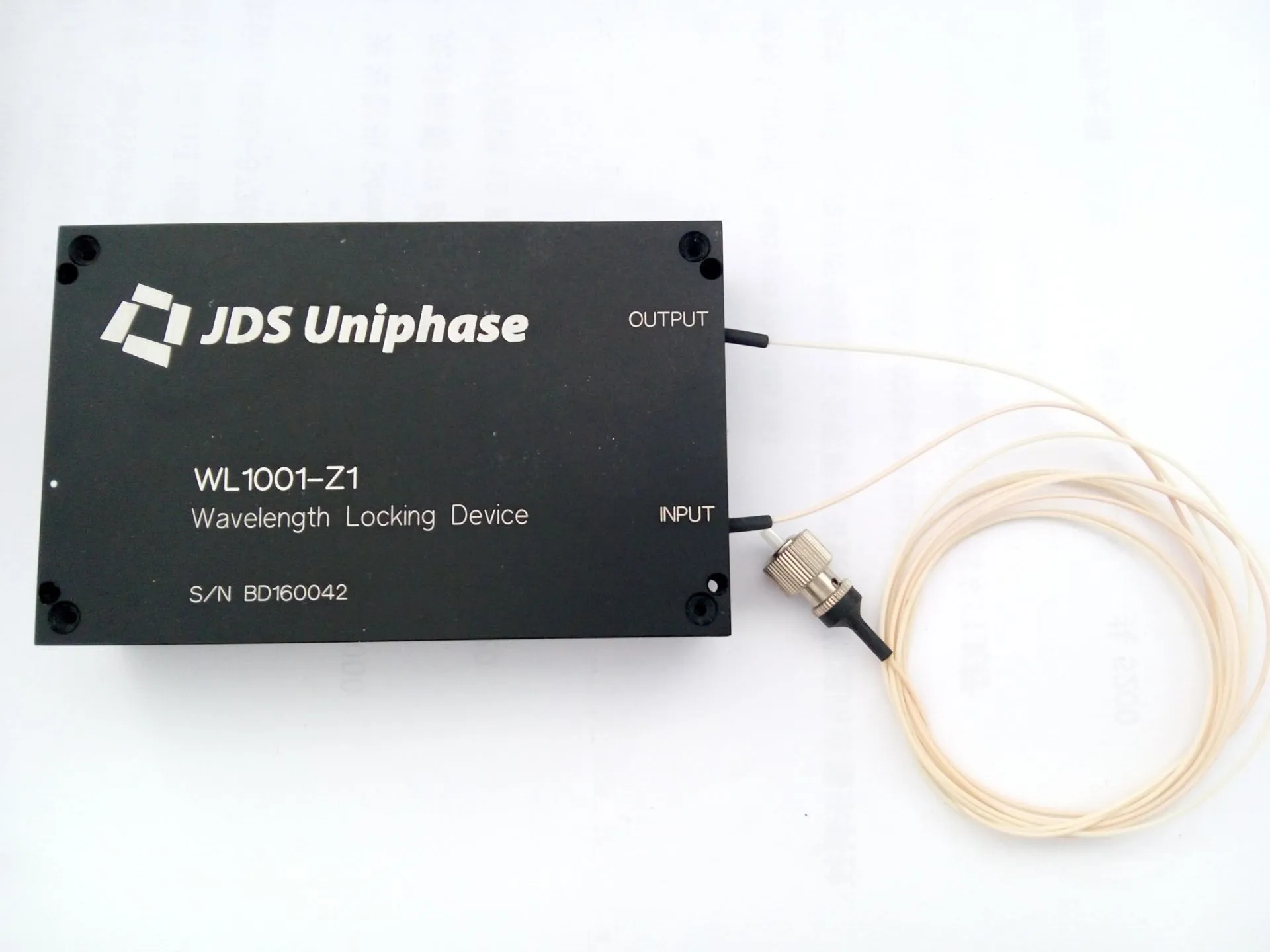 JDSU S/N BO160042 optical fiber wavelength locking module JDS Uniphase WL1001-Z1 Wavelength locking Device
JDSU S/N BO160042 optical fiber wavelength locking module JDS Uniphase WL1001-Z1 Wavelength locking Device