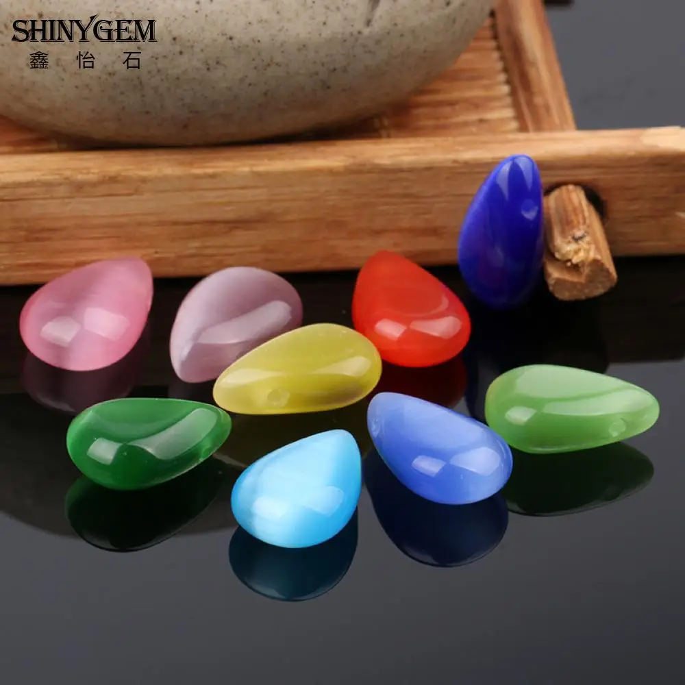 ShinyGem 10*15/13*18mm Horizontal Hole Water Drop Cat Eye Random Mix Colors Natural Stone Beads For DIY Jewelry Making 50pcs/Lot
ShinyGem 10*15/13*18mm Horizontal Hole Water Drop Cat Eye Random Mix Colors Natural Stone Beads For DIY Jewelry Making 50pcs/Lot