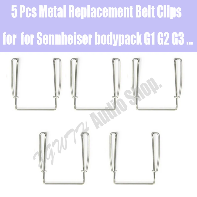 5PCS Unit Metal Replacement Belt Clips for Sennheiser Wireless Bodypack Transmitter EW100 EW300 EW500 G1 G2 G3 SK EK or Sony
5PCS Unit Metal Replacement Belt Clips for Sennheiser Wireless Bodypack Transmitter EW100 EW300 EW500 G1 G2 G3 SK EK or Sony