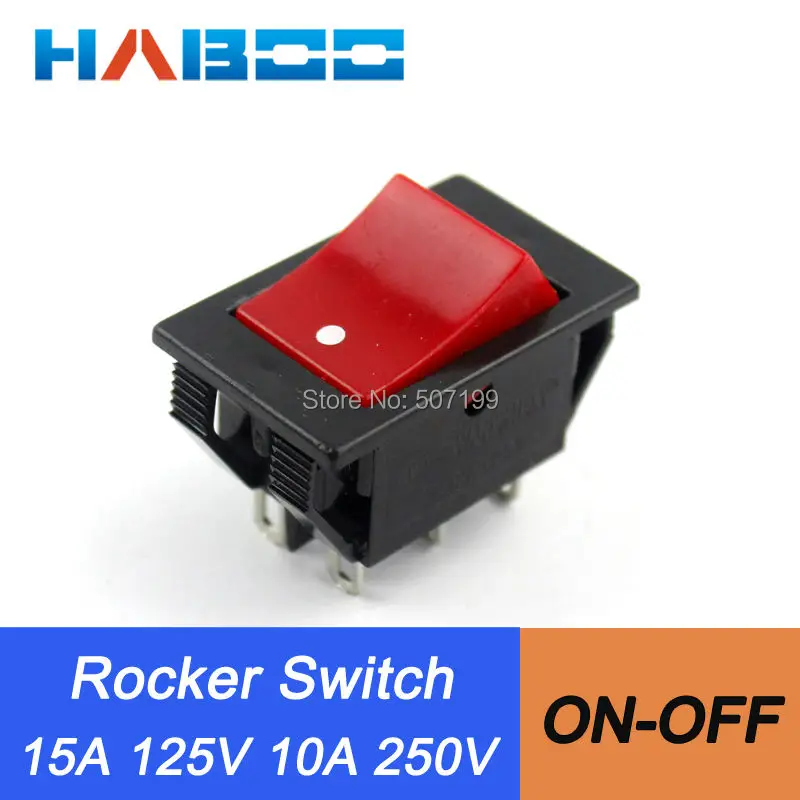100pcs Packing 6pins rocker switch red color on-off switch 15a 125vac rocker switch
100pcs Packing 6pins rocker switch red color on-off switch 15a 125vac rocker switch
