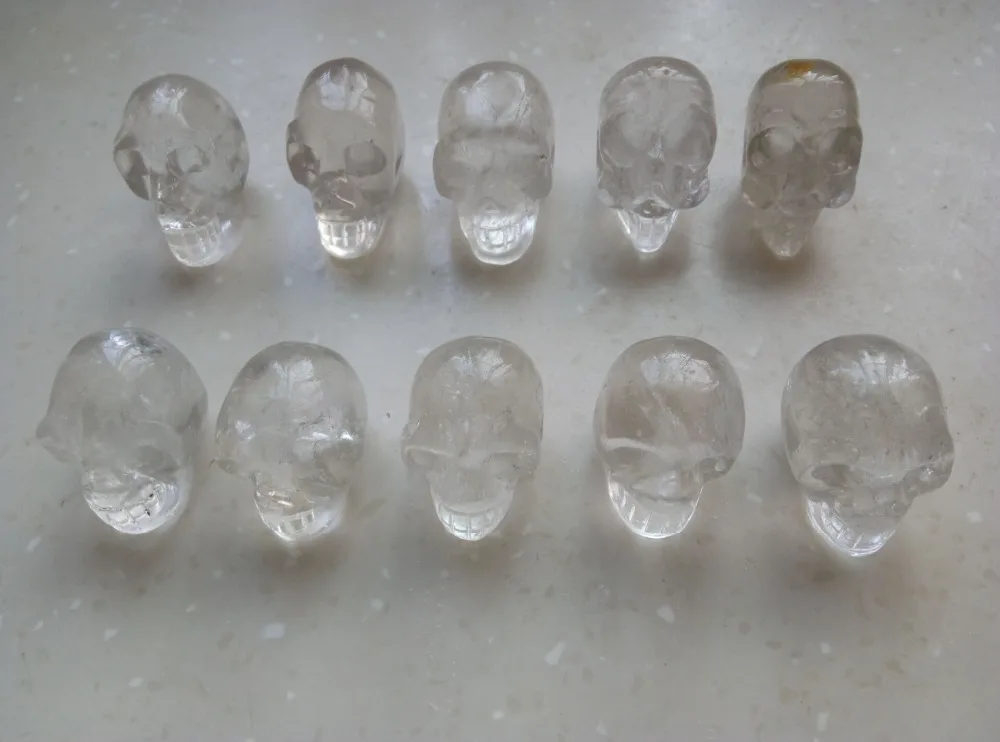 10 Pieces Natural Clear Quartz Crystal Skulls , Wholesales Price,Free Shipping
10 Pieces Natural Clear Quartz Crystal Skulls , Wholesales Price,Free Shipping