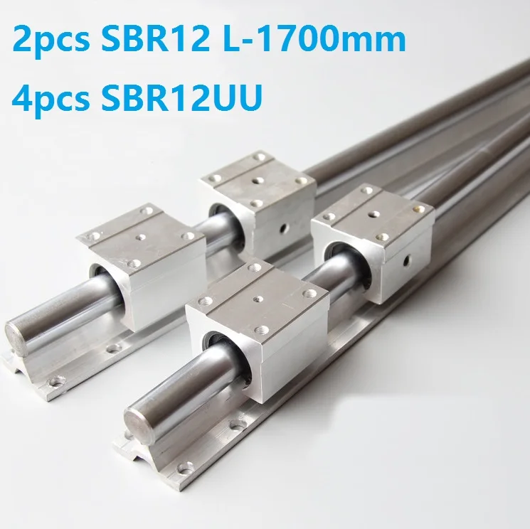 2 шт. SBR12 L-1700mm рельсовая линейная направляющая + 4 шт. SBR12UU блоки линейных подшипников для ЧПУ
2 шт. SBR12 L-1700mm рельсовая линейная направляющая + 4 шт. SBR12UU блоки линейных подшипников для ЧПУ