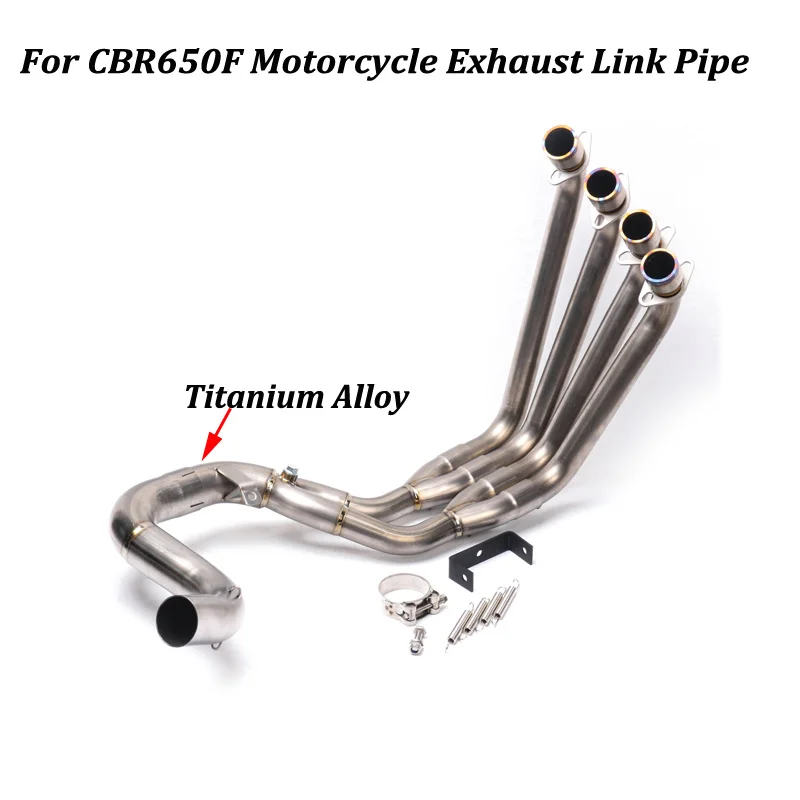 Motorcycle Exhaust Muffler Modified Connection Titanium Alloy Front Middle Link Pipe Slip on For CBR650F
Motorcycle Exhaust Muffler Modified Connection Titanium Alloy Front Middle Link Pipe Slip on For CBR650F