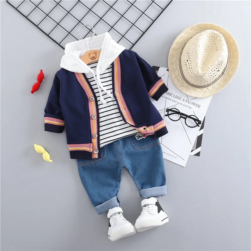 Baby boys Clothing Sets Long Sleeve stripe Hoodies & Sweatshirts + Pants + coats 3 pcs/set
Baby boys Clothing Sets Long Sleeve stripe Hoodies & Sweatshirts + Pants + coats 3 pcs/set