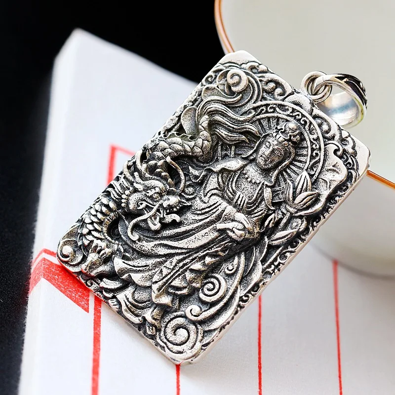 Silver Wholesale Handmade Retro Thai Silver Pendant Men And Women Buddhist S925 Sterling Silver Pendant Fashion Vintage Style
Silver Wholesale Handmade Retro Thai Silver Pendant Men And Women Buddhist S925 Sterling Silver Pendant Fashion Vintage Style