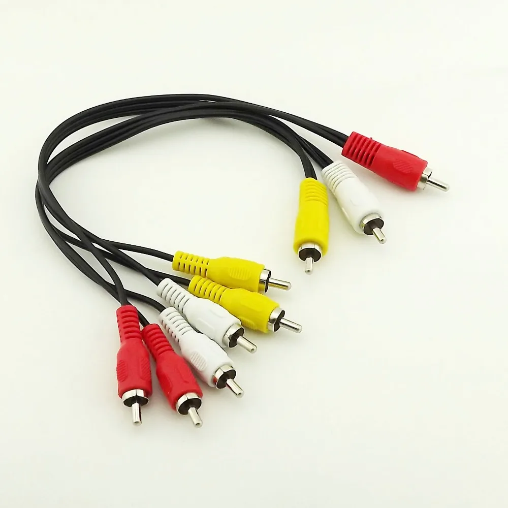 10pcs Composite 3 RCA Male to 6 Male Plug Audio Video Cable Cord Adapter 1FT/30CM
10pcs Composite 3 RCA Male to 6 Male Plug Audio Video Cable Cord Adapter 1FT/30CM